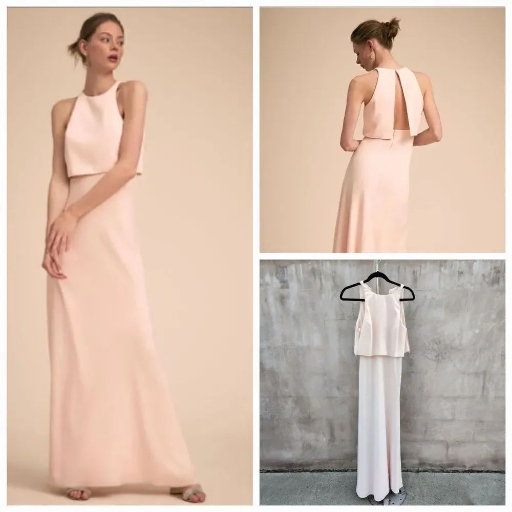 Jill Jill Stuart bhldn anthropologie I've Crepe maxi dress pink
